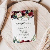 Herfst Rustic Modern Calligraphy Rehearsal Dinner Kaart