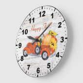 Herfst Rustic  Oranje vrachtwagen met pompoenen Grote Klok (Hoek)