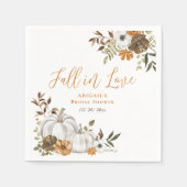 Herfst Rustic Pumpkin Vrijgezellenfeest Servet (Voorkant)