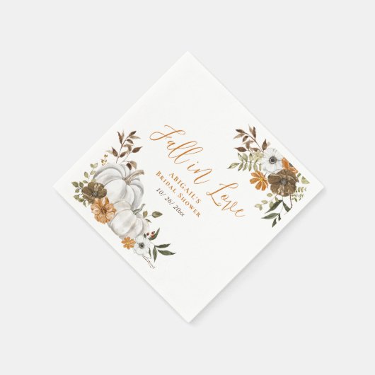 Herfst Rustic Pumpkin Vrijgezellenfeest Servet (Hoek)