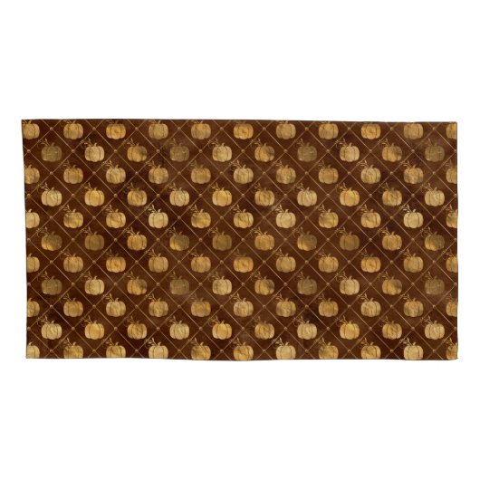 Herfst Rustic Shabby Chic Gold Pumpkins  Kussensloop (Achterkant-Rechts)