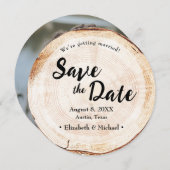 Herfst Rustic Sla de datum van de achtergrond van  Kaart (Voorkant / Achterkant)