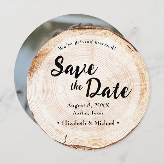 Herfst Rustic Sla de datum van de achtergrond van Kaart (Voorkant / Achterkant)