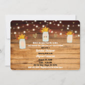 Herfst Rustic Wood Lichten & Mason Jar Vrijgezelle Kaart (Voorkant)