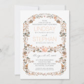 Herfst Rustic Woodland  Engagement Party Kaart (Voorkant)