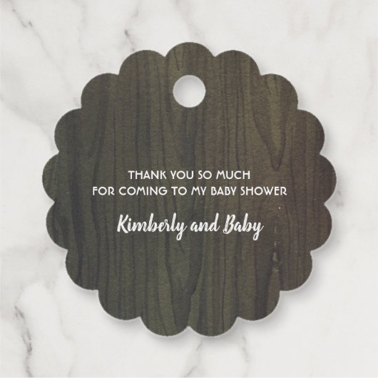 Herfst rustiek Baby shower dank u Bedankjes Labels (Achterkant)