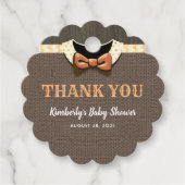 Herfst rustiek Baby shower dank u Bedankjes Labels (Voorkant)