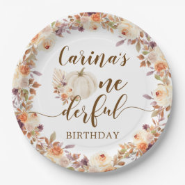 Herfst rustiek Boho pompoen Onederful Papier Bord