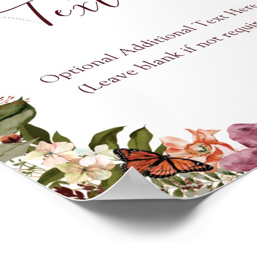 Herfst rustiek botanisch Vrijgezellenfeest teken Poster (Hoek)