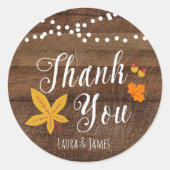 Herfst rustiek dank u Stickers (Voorkant)