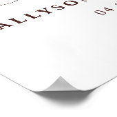 Herfst rustiek geschilderd bloemenboho bruiloft we poster (Hoek)