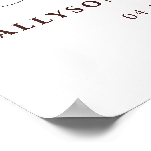 Herfst rustiek geschilderd bloemenboho bruiloft we poster (Hoek)