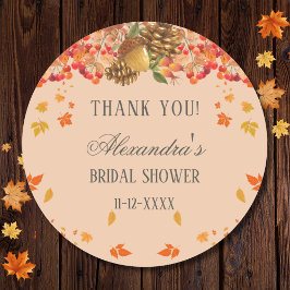 Herfst Rustiek Herfst Vrijgezellenfeest Dank u Ronde Sticker