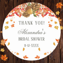 Herfst Rustiek Herfst Vrijgezellenfeest Dank u Ronde Sticker