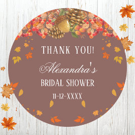 Herfst Rustiek Herfst Vrijgezellenfeest Dank u Ronde Sticker