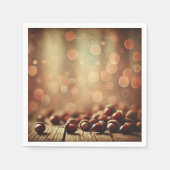 Herfst Rustiek Hout & eikels Bokeh Effect Decoupag Servet (Voorkant)