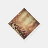 Herfst Rustiek Hout & eikels Bokeh Effect Decoupag Servet (Hoek)