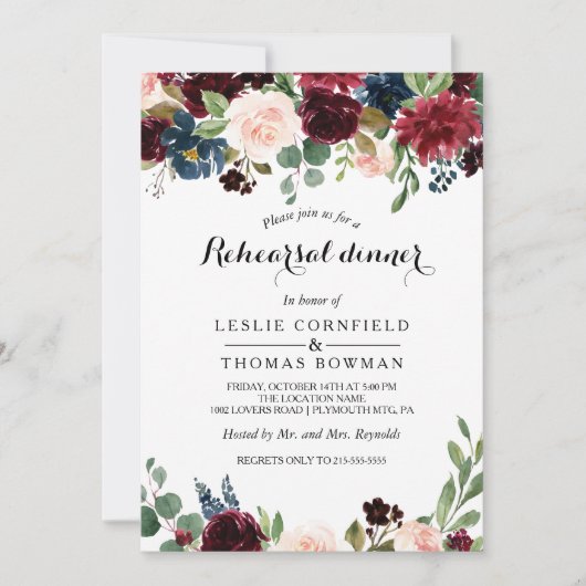 Herfst Rustiek oogverblindend Bourgondië repetitie Kaart (Voorkant)