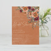 Herfst Rustiek Rust & Wijn Bloemen Vrijgezellenfee Kaart (Staand voorkant)