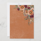 Herfst Rustiek Rust & Wijn Bloemen Vrijgezellenfee Kaart (Achterkant)