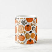 Herfst Rustiek Sinaasappel Pompoenen Bladpatroon Koffiemok (Center)