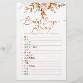 Herfst rustiek vrijgezellenfeest emoji pictionary (Voorkant)