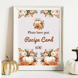 Herfst Rustiek Vrijgezellenfeest Recept Kaart Poster