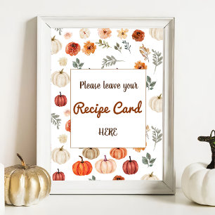 Herfst Rustiek Vrijgezellenfeest Recept Kaart Poster