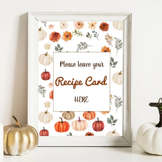 Herfst Rustiek Vrijgezellenfeest Recept Kaart Poster