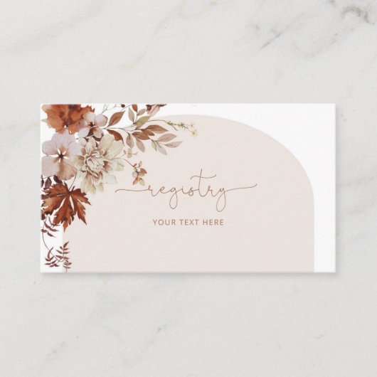 Herfst rustiek vrijgezellenfeest register informatiekaartje (Voorkant)