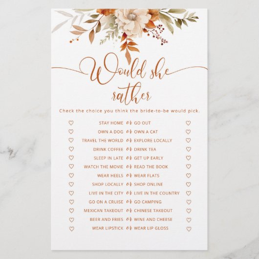 Herfst rustiek Wil ze liever vrijgezellenfeest spe (Voorkant)