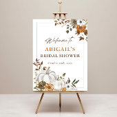 Herfst rustiek wit pompoen Vrijgezellenfeest Kaart