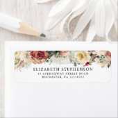 Herfst rustieke bloei elegante bruiloft Waterverf Etiket (Insitu)