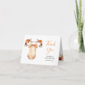 Herfst Rustieke Bloemen Babykleding Baby shower Ge Bedankkaart (Voorkant)