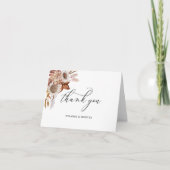 Herfst rustieke bloemen gepersonaliseerd bedankje kaart (Voorkant)