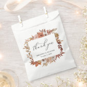 Herfst rustieke bloemen gepersonaliseerd bedankzakje (Geknipt)