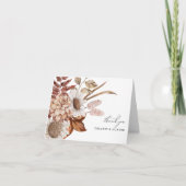 Herfst rustieke bloemen groot boeket dank u kaart (Voorkant)