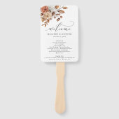 Herfst rustieke bloemen, herfst bruiloft programma handwaaier (Voorkant)