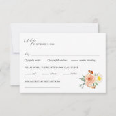 Herfst Rustieke Bloemen Huwelijksreactie Kaart (Voorkant)