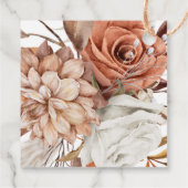 Herfst rustieke bloemen, ingelijst bruiloft hangen bedankjes labels (Achterkant)