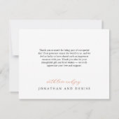 Herfst Rustieke Bloemen Trouwflat Dank u Kaart (Achterkant)