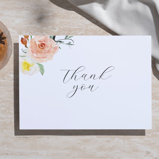 Herfst Rustieke Bloemen Trouwflat Dank u Kaart