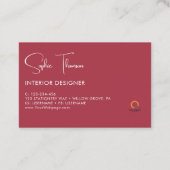 Herfst rustieke bloemen visitekaartje (Achterkant)