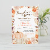 Herfst Rustieke Boho Pompoen Kruiden en Alles Leuk Kaart (Staand voorkant)