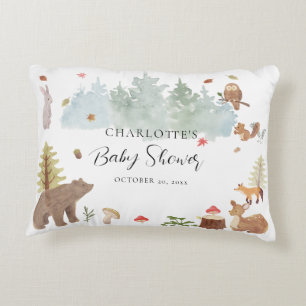 Herfst rustieke bosdieren herfst Baby shower Accent Kussen