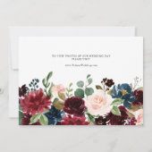 Herfst rustieke Bourgondische kalligrafie Elopemen Aankondiging (Achterkant)