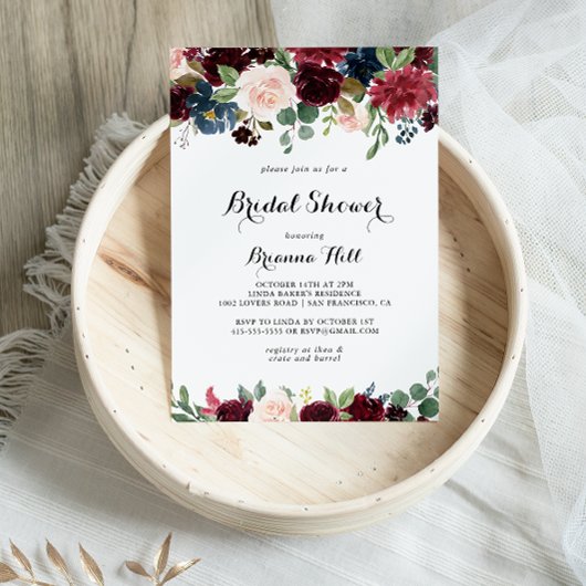 Herfst rustieke Bourgondische kalligrafie Vrijgeze Kaart