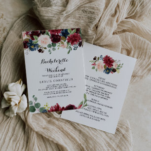 Herfst rustieke Bourgondische vrijgezellenweekend Kaart