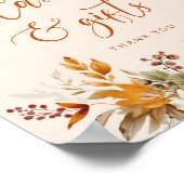 Herfst rustieke bruidsdouche Kaarten en geschenken Poster (Hoek)