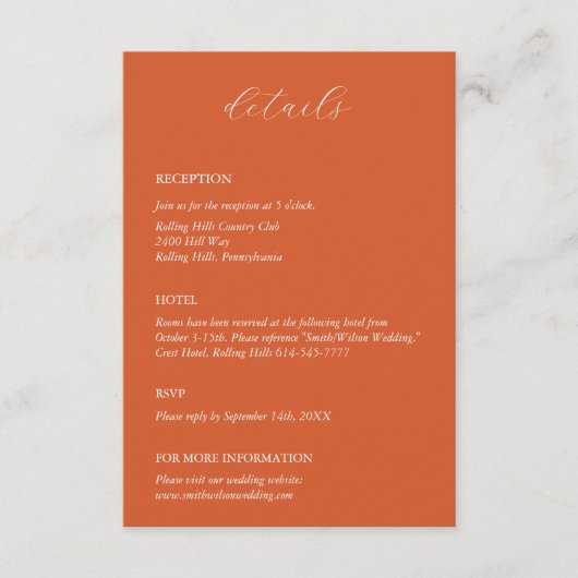 Herfst rustieke bruiloft behuizing Kaart (Voorkant)